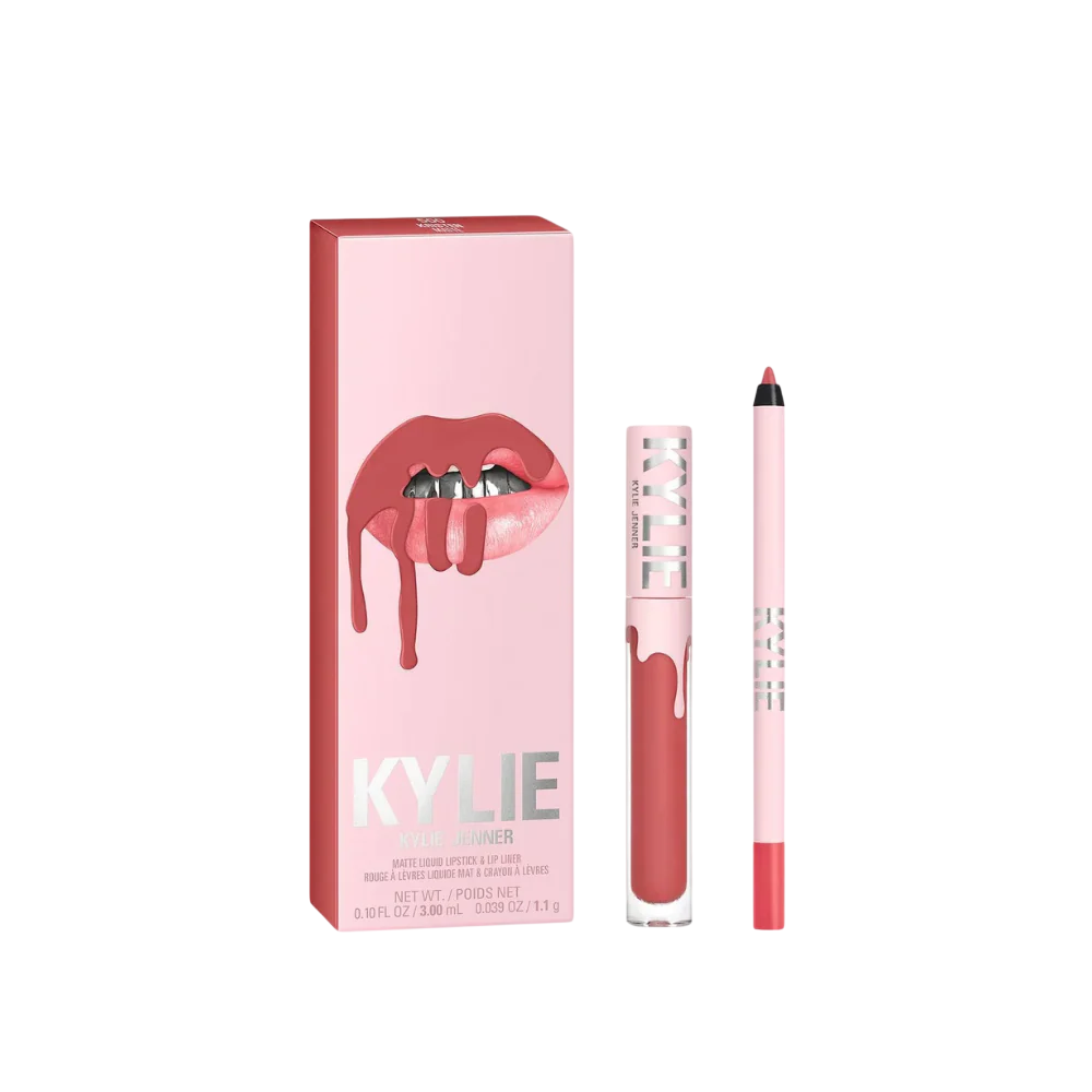 Set Kylie Cosmetics: By Kylie, Flüssiglippenstift, 500, Kristen, 3 ml + By Kylie, Stift, Lippenkonturenstift, Kristen, 1,1 g
