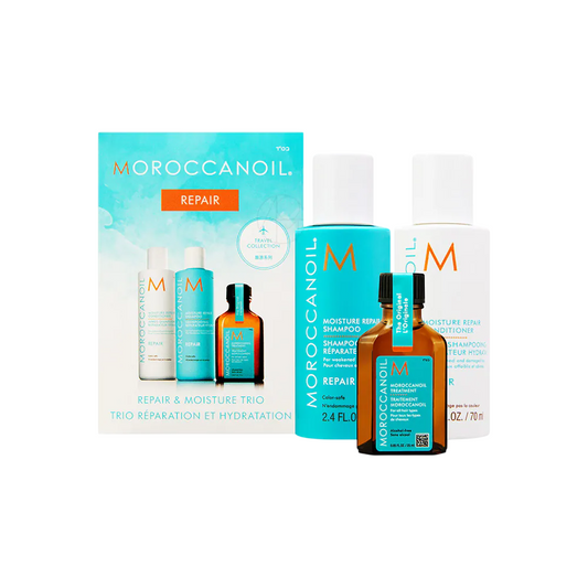Set Moroccanoil: Repair, Paraben-Free, Hair Shampoo, For Moisturizing, 70 ml + Repair, Paraben-Free, Hair Conditioner, For Moisturizing, 70 ml + Hydration, Hair Oil Treatment, Hydrating, 25 ml