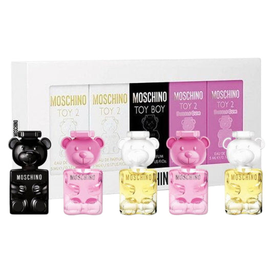 Moschino Set: Toy 2 Bubble Gum, Eau de Parfum, Unisex, 2 Stk., 5 ml + Toy 2, Eau de Parfum, Unisex, 2 Stk., 5 ml + Toy Boy, Eau de Parfum, Unisex, 5 ml