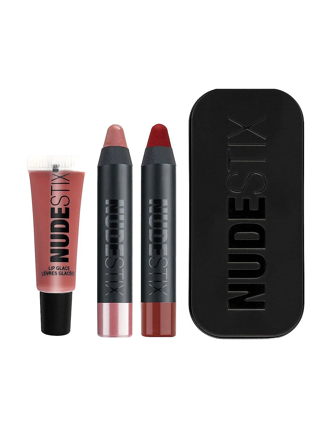 Set Nudestix: Red Hot Lips Mini Kit Royal, Cream Lipstick, 04, Nude, 2 ml + Red Hot Lips Mini Kit Royal, Cream Lipstick, Posh, 2,5 ml
