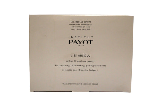 Set Payot: Liss Absolu, Eliminates Impurities, Peeling Powder, 10 pcs, 5 g + Liss Absolu, Eliminates Impurities, Peeling Lotion, 10 pcs, 10 ml + Liss Absolu, Hyaluronic Acid, Hydrating, Cream Mask, For Face, 10 pcs, 20 g
