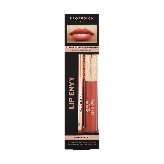 Set Profusion Cosmetics: Lip Envy Nude Nectar, Lipgloss, 3,5 ml + Lip Envy Nude Nectar, Lipliner, 0,3 g