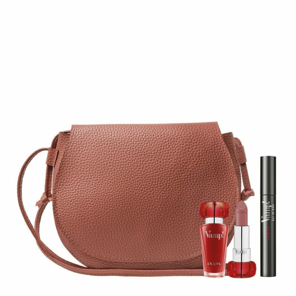 Set Pupa: Vamp!, Paraben-Free, Curving, Mascara, 101, Extra Black, 9 ml + Vamp!, Paraben-Free, Volume, Cream Lipstick, 103, Tea Rose, 3.5 g