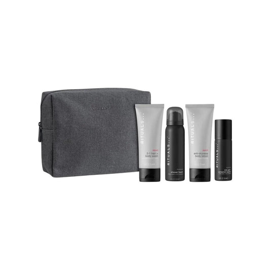 Set Rituals: Homme, Cedar Wood + Vitamin E Complex, Shower Mousse, 50 ml + Homme, 24h Protection, Deodorant Spray, For Men, 50 ml + Sport, Shower Gel & Shampoo 2-In-1, 70 ml + Sport, Anti-Dryness, Body Lotion, Body, 70 ml