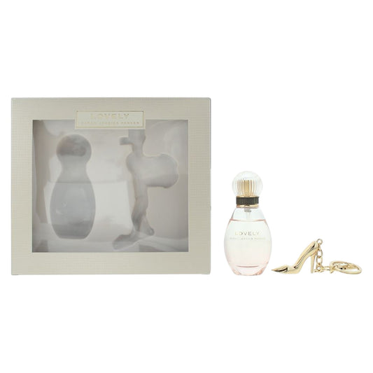 Set Sarah Jessica Parker: Lovely, Eau de Parfum, für Damen, 30 ml + Lovely, Metallschlüsselanhänger, Gold