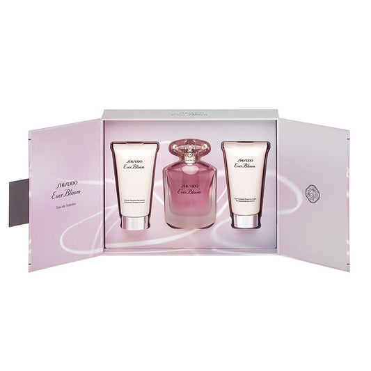 Shiseido Set: Ever Bloom, Eau de Toilette, für Damen, 50 ml + Ever Bloom, Hydrating Body Lotion, 50 ml + Ever Bloom, Moisturizing Shower Gel, 50 ml