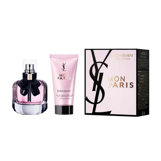 Set Yves Saint Laurent: Mon Paris, Eau de Parfum, für Damen, 50 ml + Mon Paris, feuchtigkeitsspendende Bodylotion, 50 ml