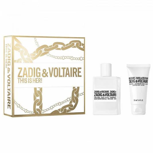 Set Zadig & Voltaire: This Is Her, Eau De Parfum, For Women, 50 ml + This Is Her, Hydrating, Body Lotion, 50 ml