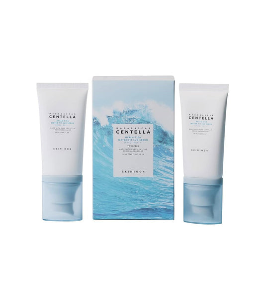 Duo-Set, Skin1004, Hyalu-Cica, feuchtigkeitsspendend & schützend, vor dem Sonnenbad, Serum, für das Gesicht, LSF 50, 2 Stk., 100 ml