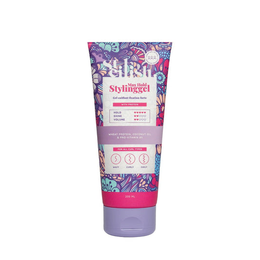 Steilish, Max Hold, Haarstyling-Gel, Lockendefinition & Anti-Frizz, starker Halt, 200 ml