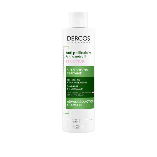 Vichy, Dercos Sensitive, Shampoo, Anti-Schuppen, 200 ml