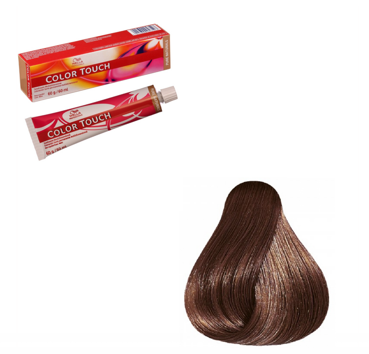 Wella Professionals, Color Touch, ammoniakfreie, semi-permanente Tönung, 6/73 Dunkelblond Braun-Gold, 60 ml