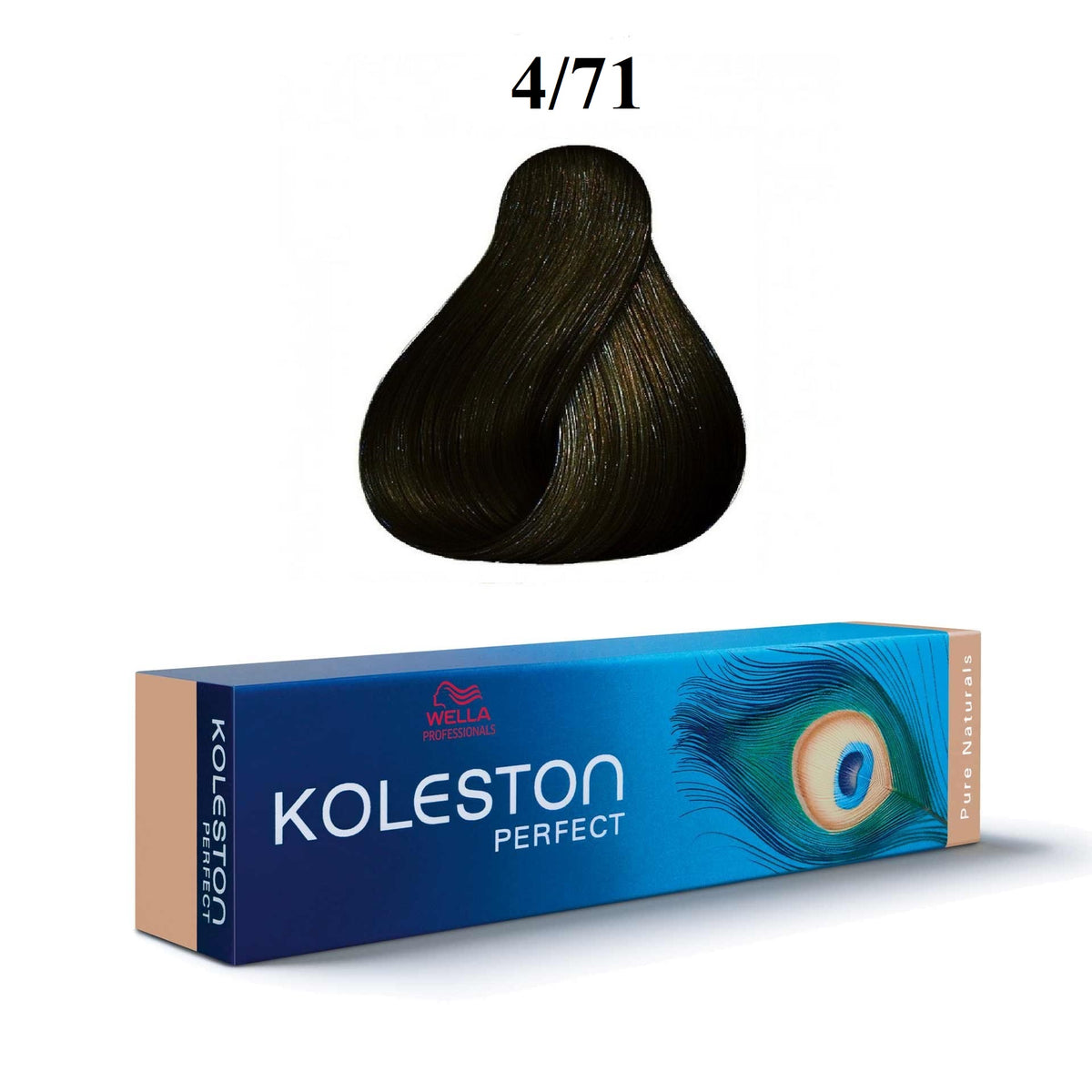 Wella Professionals, Koleston Perfect, Permanent Hair Dye, 4/71 Medium Brown Ash Brown, 60 ml