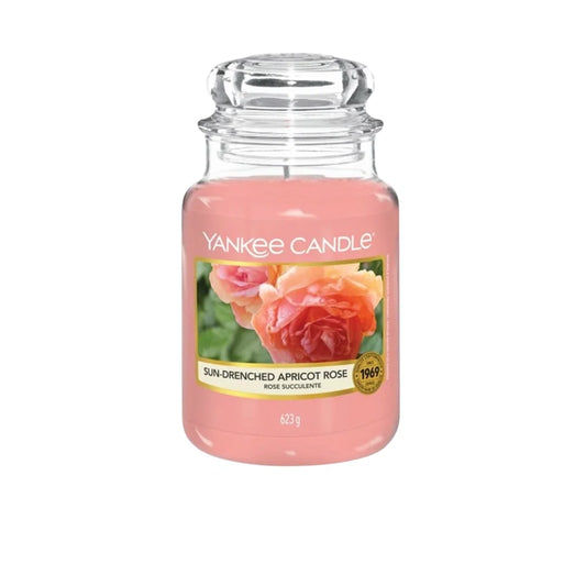 Yankee Candle, Sun-Drenched Apricot Rose, Sun Drenched Apricot, Nectarine Blossom, Duftkerze, 623 g
