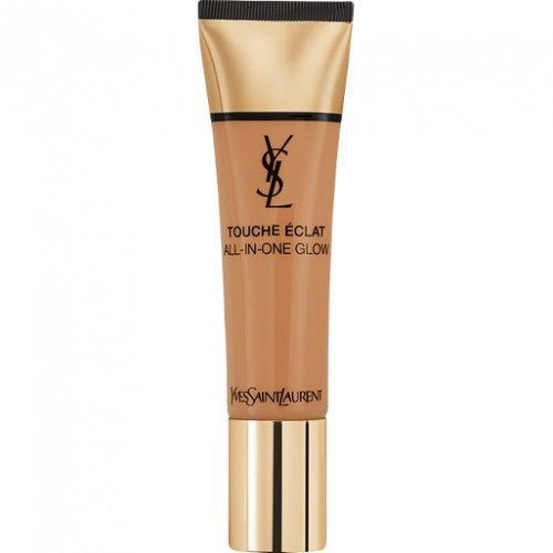 Yves Saint Laurent, Touche Eclat All-In-One Glow, natürliche mittlere Deckkraft, flüssige Foundation, B 70, Mocha, LSF 23, 30 ml
